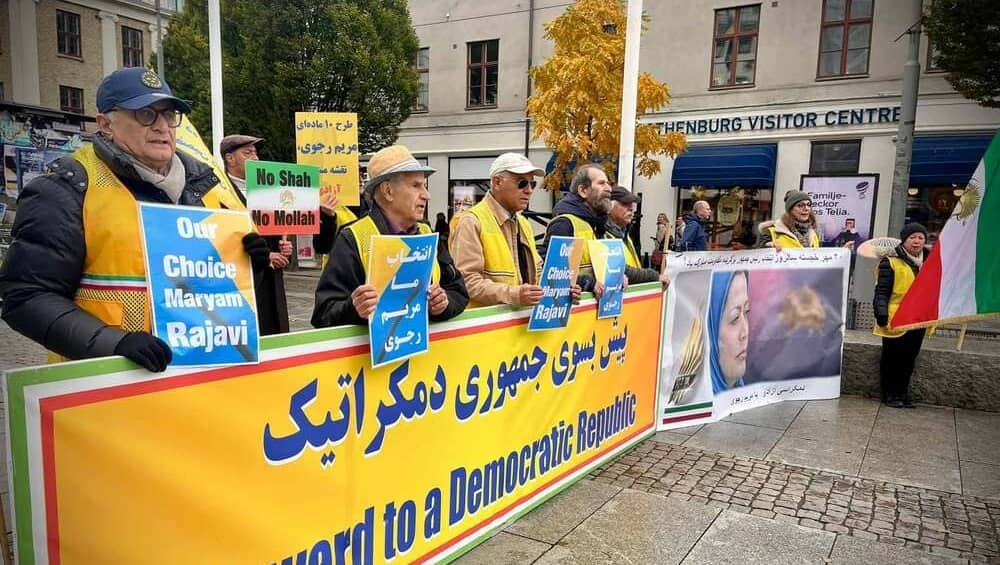 October 24, 2026 – Supporters of the NCRI held a rally in Gothenburg, Sweden, to celebrate the anniversary of Maryam Rajavi’s election as president-elect of the provisional government