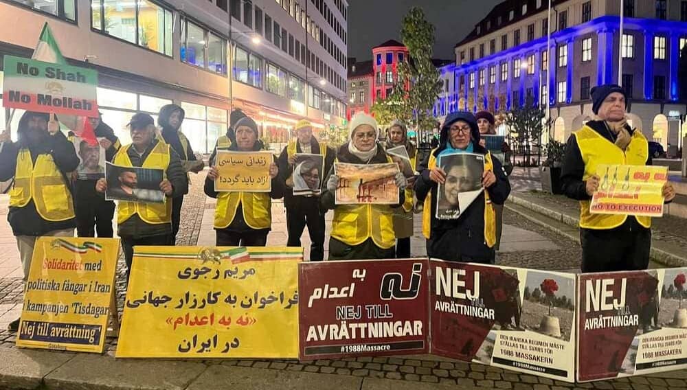 October 27, 2026 – Supporters of the NCRI held a rally in Gothenburg, Sweden, to celebrate the anniversary of Maryam Rajavi’s election as president-elect of the provisional government