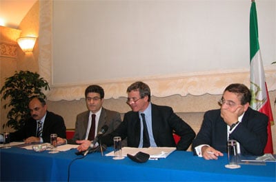 From left: Mahmoud Hakamian, Esmail Mohadeth, Paolo Sodani, Sen. Mario Cavallaro From left: Mahmoud Hakamian, Esmail Mohadeth, Paolo Sodani, Sen. Mario Cavallaro