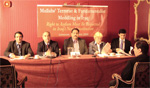 From left: Hossein Abedini, Andrew Mackinley,MP, Abdullah Jabouri, former governor of an Iraqi province, Claire Miskin, Barrister and Masoud Zabeti, lawyer From left: Hossein Abedini, Andrew Mackinley,MP, Abdullah Jabouri, former governor of an Iraqi province, Claire Miskin, Barrister and Masoud Zabeti, lawyer