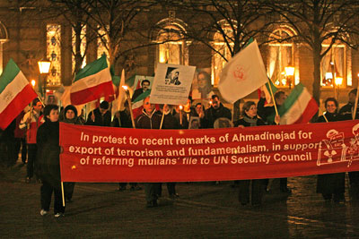 Supporters of the Iranian Resistance marching in the Hague Supporters of the Iranian Resistance marching in the Hague