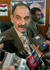 Prominent Sunni candidate Saleh al-Mutlaq, head of the Iraqi Front for National Dialogue talks to reporters after attending a meeting with more than 50 representatives of various Sunni Arab political groups in Baghdad Prominent Sunni candidate Saleh al-Mutlaq, head of the Iraqi Front for National Dialogue talks to reporters after attending a meeting with more than 50 representatives of various Sunni Arab political groups in Baghdad
