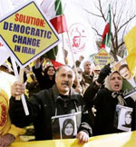 Protesters want Iranian group removed from list of terrorists Protesters want Iranian group removed from list of terrorists