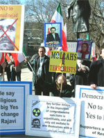 Iranians protest against Tehran's nuclear program in London Iranians protest against Tehran's nuclear program in London