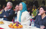 French MP, Gérard Charasse sitting next to Mrs. Maryam Rajavi French MP, Gérard Charasse sitting next to Mrs. Maryam Rajavi
