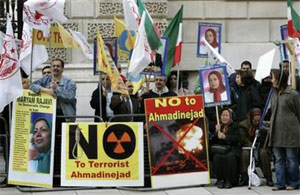 London-demo-AP-24May Supporters of the Iranian Resistance urge sanctioins on the Iranian regime in their rally in London today
