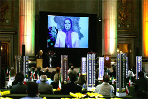 US-Convention-25May Maryam Rajavi addresses Iranian convention in US