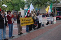 North-California-demo Rally in California supports democratic change in Iran