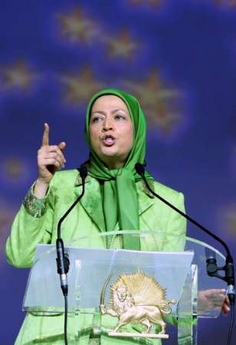 Maryam Rajavi delivers a speech at a meeting in Paris - Photos Maryam Rajavi delivers a speech at a meeting in Paris - Photos