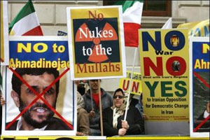london-demo-afp24may Maryam Rajavi warned against the mullahs' policy of buying time to obtain nuclear weapons