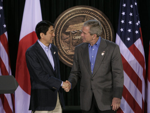 Bush-Abe George W. Bush and Japanese Prime Minister Shinzo Abe
