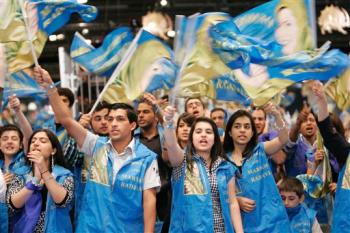 Iranians take part in a rally against the Iranian government, organized by the opposition National Council of Resistance of Iran, in Villepinte, a northern suburb of Paris, Saturday, June 28, 2008. Several thousands of protesters called on the West to take a tougher stand on Iran and urged the European Union and the U.S.to follow the United Kingdom decision to remove their opposition group, the People's Mujahedeen Organisation of Iran (PMOI) from the list of banned terror groups. Iranians take part in a rally against the Iranian government, organized by the opposition National Council of Resistance of Iran, in Villepinte, a northern suburb of Paris, Saturday, June 28, 2008. Several thousands of protesters called on the West to take a tougher stand on Iran and urged the European Union and the U.S.to follow the United Kingdom decision to remove their opposition group, the People's Mujahedeen Organisation of Iran (PMOI) from the list of banned terror groups.