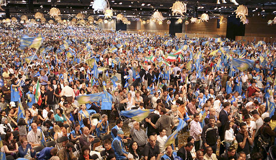 Supporters attended a rally in support of Maryam Rajavi, head of the National Council of Resistance of Iran near Paris on Saturday. (Reuters) Supporters attended a rally in support of Maryam Rajavi, head of the National Council of Resistance of Iran near Paris on Saturday. (Reuters)