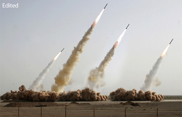 Iranian regime has altered an image of a missile test to exaggerate its military capabilities. Iranian regime has altered an image of a missile test to exaggerate its military capabilities.