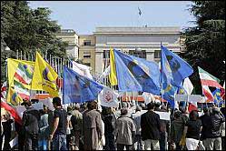 Iranian stage a sit-in outside UN in Geneva Iranian stage a sit-in outside UN in Geneva