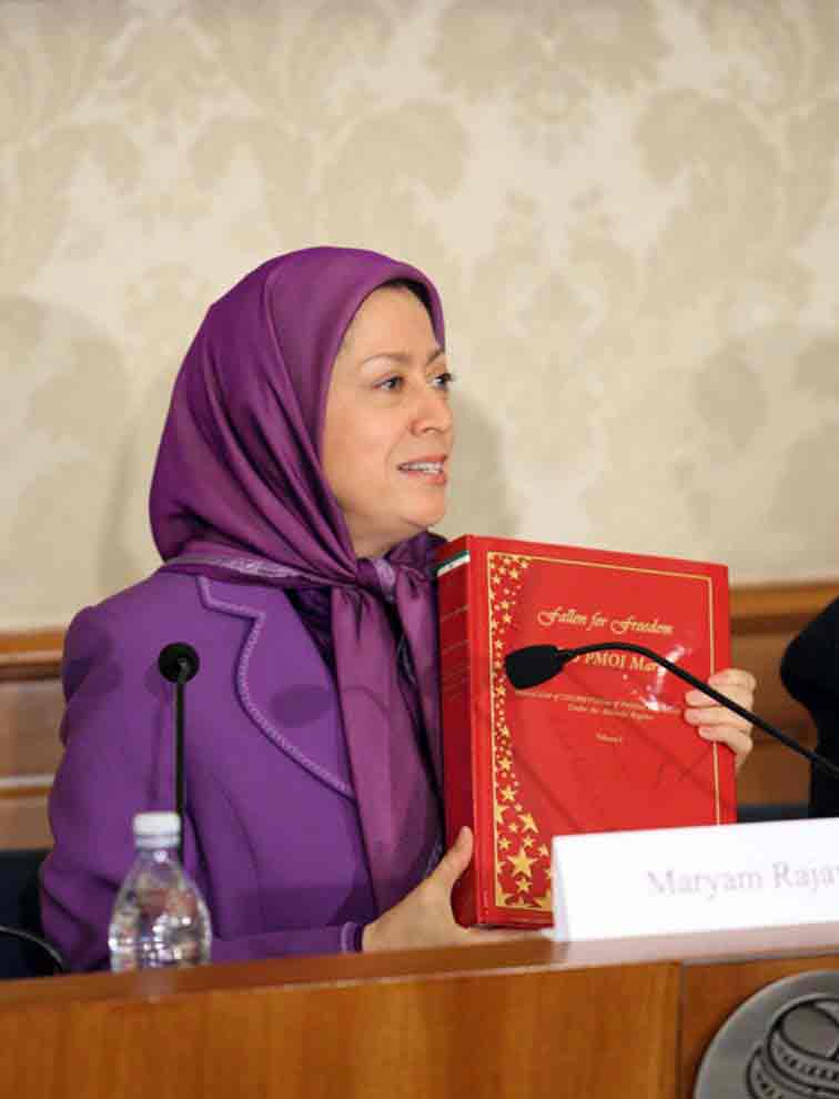 Maryam Rajavi addressing a meeting in Italy's Senate Maryam Rajavi addressing a meeting in Italy's Senate