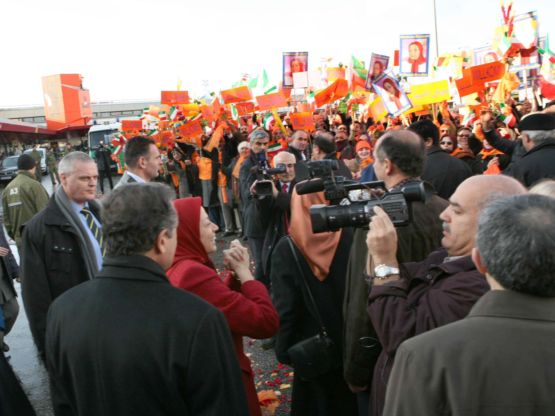 Maryam Rajavi arrives in Tegel airport in Berlin Maryam Rajavi arrives in Tegel airport in Berlin