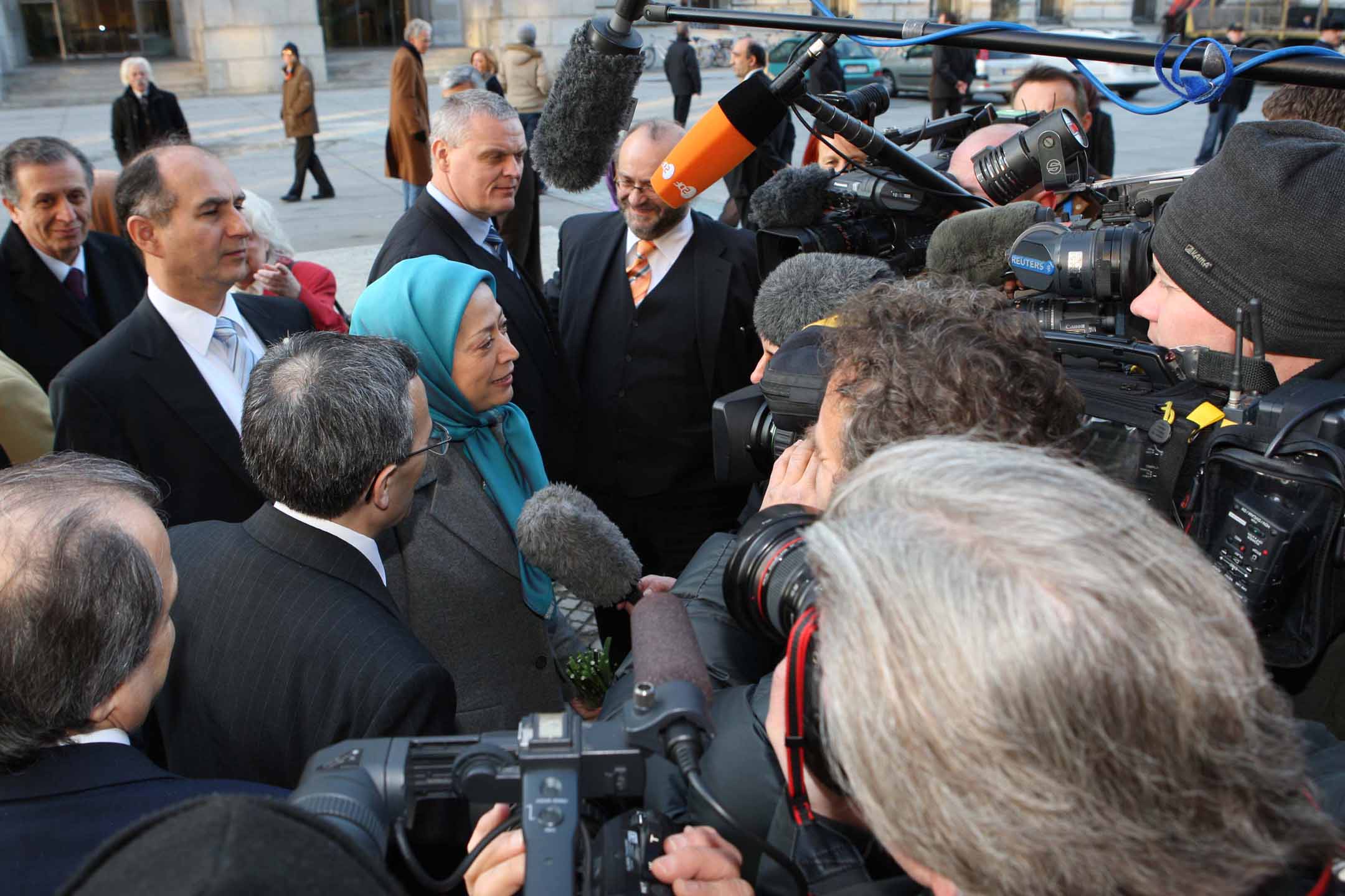 Maryam Rajavi outside German Parliament Maryam Rajavi outside German Parliament