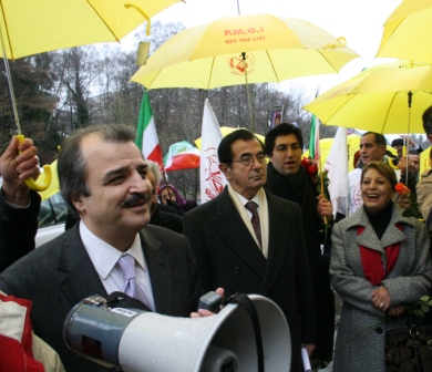 Mohammad Mohaddessin, NCRI's Foreign Affairs Committee Chairman, addressing the cheering supporters of the NCRI outside the court room in Luxemburg on Thursday Mohammad Mohaddessin, NCRI's Foreign Affairs Committee Chairman, addressing the cheering supporters of the NCRI outside the court room in Luxemburg on Thursday