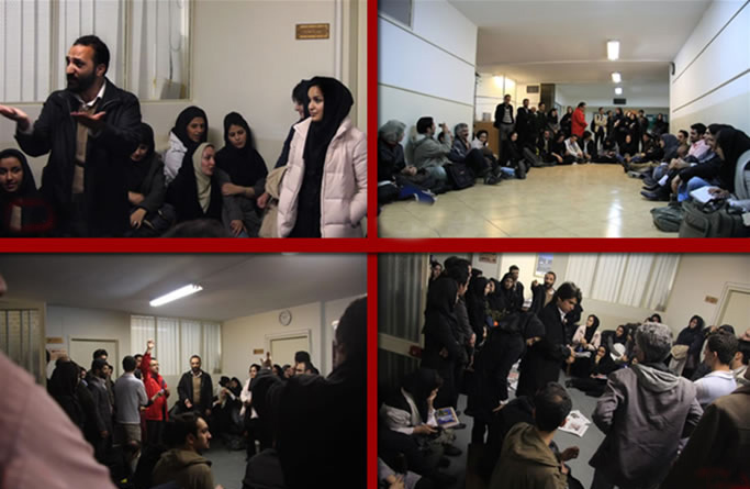 Students protest at Teacher's Journalism University Students protest at Teacher's Journalism University