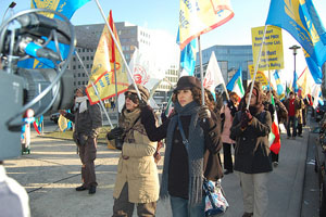 Iranians demonstrate outside EU headquarters demanding removal of PMOI from the blacklist Iranians demonstrate outside EU headquarters demanding removal of PMOI from the blacklist