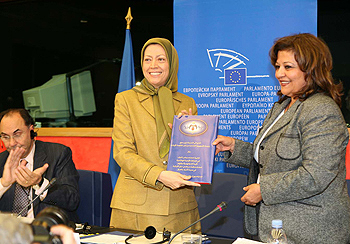 Dr. Alejo Vidal-Quadras, the Vice-President of the European Parliament. Mrs. Maryam Rajavi, the President-elect of the Iranian Resistance and Mrs. Nariman Rousan, member of Jordanian Parliament Dr. Alejo Vidal-Quadras, the Vice-President of the European Parliament. Mrs. Maryam Rajavi, the President-elect of the Iranian Resistance and Mrs. Nariman Rousan, member of Jordanian Parliament