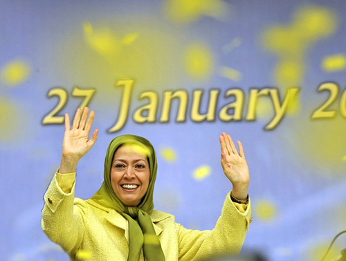AFP: The president of the opposition National Council of Resistance of Iran (NCRI) movement, Maryam Rajavi waves to supporters on January 27, 2009 during a rally in front of the European Union council headquarters in Brussels. The rally comes one day after the EU Foreign Ministers decided to remove People's Mujahedeen of Iran (PMOI) from the EU terrorist list. The European Union on Monday removed PMOI, from its blacklist, bringing an end to a long legal battle, but more action against it is not ruled out. AFP: The president of the opposition National Council of Resistance of Iran (NCRI) movement, Maryam Rajavi waves to supporters on January 27, 2009 during a rally in front of the European Union council headquarters in Brussels. The rally comes one day after the EU Foreign Ministers decided to remove People's Mujahedeen of Iran (PMOI) from the EU terrorist list. The European Union on Monday removed PMOI, from its blacklist, bringing an end to a long legal battle, but more action against it is not ruled out.