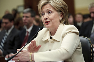Hillary Clinton, the Secretary of State said the US was determined to prevent Iran from developing nuclear weapons Hillary Clinton, the Secretary of State said the US was determined to prevent Iran from developing nuclear weapons