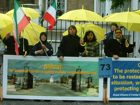 n Tuesday, day 72 of protests by Iranians in Washington and day 118 of protests in London were marked in support of residents of Camp Ashraf, Iraq, where close to 3,500 members of the main Iranian opposition, People’s Mojahedin Organization of Iran (PMOI/MEK), reside. n Tuesday, day 72 of protests by Iranians in Washington and day 118 of protests in London were marked in support of residents of Camp Ashraf, Iraq, where close to 3,500 members of the main Iranian opposition, People’s Mojahedin Organization of Iran (PMOI/MEK), reside.