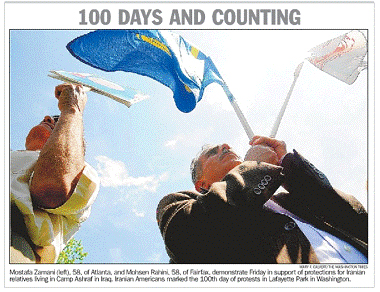 Washington: 100 days of demonstrations by Iranians in support of Ashraf residents Washington: 100 days of demonstrations by Iranians in support of Ashraf residents