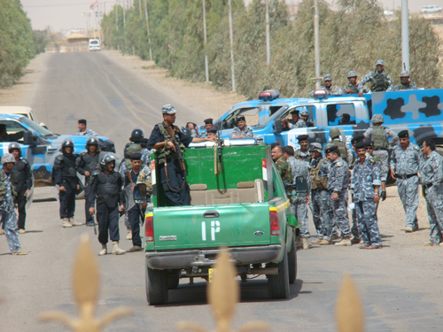 Since 5:30 am (local time - Iraq) on Friday, June 5, rapid deployment forces of the Iraqi police at the entrance of Ashraf, blocked the road and entrance to Ashraf. They blocked entry of goods and people to the Camp and intensified the suppressive siege of Ashraf. Eight members of the People's Mojahedin Organization of Iran who were at the entry point of the Camp were threatened by arrest and death.A group of camp residents protest illegal intrusion by Police. Since 5:30 am (local time - Iraq) on Friday, June 5, rapid deployment forces of the Iraqi police at the entrance of Ashraf, blocked the road and entrance to Ashraf. They blocked entry of goods and people to the Camp and intensified the suppressive siege of Ashraf. Eight members of the People's Mojahedin Organization of Iran who were at the entry point of the Camp were threatened by arrest and death. A group of camp residents protest illegal intrusion by Police.