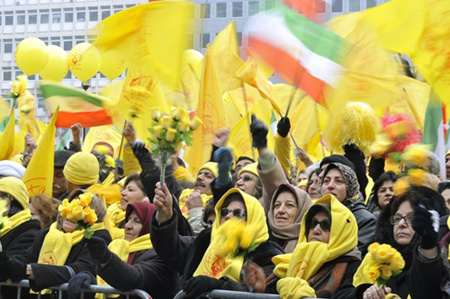 Thousands of supporters of the Iranian resistance demonstrated on January 27, 2009 during a rally in front of the European Union council headquarters in Brussels. The rally came one day after the EU Foreign Ministers decided to remove People's Mojahedin of Iran (PMOI/MEK) from the EU terrorist list. The European Union on 26 January 2009 removed PMOI, from its blacklist, bringing an end to a long legal battle. Thousands of supporters of the Iranian resistance demonstrated on January 27, 2009 during a rally in front of the European Union council headquarters in Brussels. The rally came one day after the EU Foreign Ministers decided to remove People's Mojahedin of Iran (PMOI/MEK) from the EU terrorist list. The European Union on 26 January 2009 removed PMOI, from its blacklist, bringing an end to a long legal battle.
