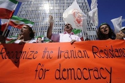 Iranian exiles, supporters of the People's Mojahedin Organization of Iran protest in Stockholm in support of uprising in Iran (photo by AFP) Iranian exiles, supporters of the People's Mojahedin Organization of Iran protest in Stockholm in support of uprising in Iran (photo by AFP)