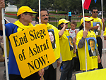 On June 3, 2009, Iranians in Washington continued their 125th day of protests in front of the White House. They noted that in accordance with international law, the US government bears the responsibility to protect Ashraf residents and to ensure respect for their rights. The demonstrators urged the US President to personally intervene in the matter in order to prevent the occurrence of a humanitarian catastrophe in Ashraf City. On June 3, 2009, Iranians in Washington continued their 125th day of protests in front of the White House. They noted that in accordance with international law, the US government bears the responsibility to protect Ashraf residents and to ensure respect for their rights. The demonstrators urged the US President to personally intervene in the matter in order to prevent the occurrence of a humanitarian catastrophe in Ashraf City.
