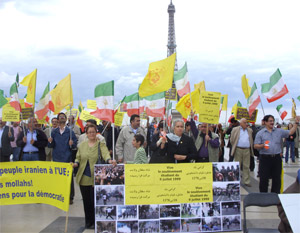paris-rally Iranian exiles rally in memory of July 9 uprising