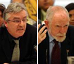 August 10, 2009 (Washington)- Francois Serres, Executive Director of the International Committee of Jurists in Defense of Ashraf(left) and Steven Schneebaum, Counsel for U.S. families of Ashraf residents, in a news briefing at the National Press Club, presented documents of crimes against humanity perpetrated by the Iraqi government during the July 28 attack on Camp Ashraf. August 10, 2009 (Washington)- Francois Serres, Executive Director of the International Committee of Jurists in Defense of Ashraf(left) and Steven Schneebaum, Counsel for U.S. families of Ashraf residents, in a news briefing at the National Press Club, presented documents of crimes against humanity perpetrated by the Iraqi government during the July 28 attack on Camp Ashraf.