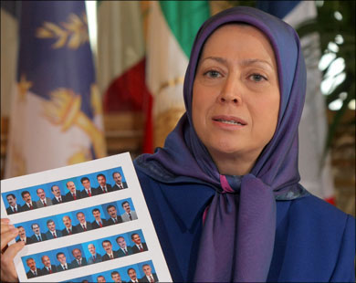 Photo: At a press conference c in Paris on August 11, 2009, Maryam Rajavi, President-elect of the Iranian Resistance shows pictures of members of the People's Mojahedin Organization of Iran (PMOI/MEk) who have been adbducted by the Iraqi forces during attack at the Camp Ashraf. Photo: At a press conference c in Paris on August 11, 2009, Maryam Rajavi, President-elect of the Iranian Resistance shows pictures of members of the People's Mojahedin Organization of Iran (PMOI/MEk) who have been adbducted by the Iraqi forces during attack at the Camp Ashraf.