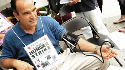 Sympathy hunger strikes are happening in Western cities such as Washington Sympathy hunger strikes are happening in Western cities such as Washington