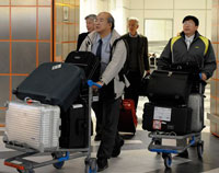 UN inspection team returns from Iran, Oct. 22, 2009 UN inspection team returns from Iran, Oct. 22, 2009