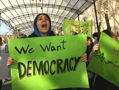 iran-students-tehran-dec08 Students protest in Iran