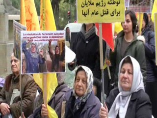 Iranian exiles and supporters of the Iranian Resistance staged rallies in numerous cities around the world on Saturday to protest the Mullahs’ regime plots against Camp Ashraf residents. They demanded the rights of the Ashraf residents to be guaranteed especially the prohibition of their displacement. Iranian exiles and supporters of the Iranian Resistance staged rallies in numerous cities around the world on Saturday to protest the Mullahs’ regime plots against Camp Ashraf residents. They demanded the rights of the Ashraf residents to be guaranteed especially the prohibition of their displacement.