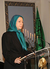 During a ceremony on Sunday December 27, 2009 at her residence north of Paris, Mrs. Maryam Rajavi, President-elect of the Iranian Resistance, lauded the Iranian people’s courageous uprising on Ashura. During a ceremony on Sunday December 27, 2009 at her residence north of Paris, Mrs. Maryam Rajavi, President-elect of the Iranian Resistance, lauded the Iranian people’s courageous uprising on Ashura.