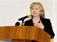 U.S. Secretary of State Hillary Clinton attends a news conference in Doha February 14, 2010. U.S. Secretary of State Hillary Clinton attends a news conference in Doha February 14, 2010.