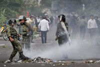 Archive photo - protests and clashes Fire Festival celebrations in Karaj, Oroumieh, Shiraz and Kashan