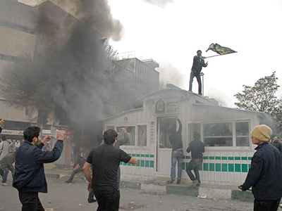 Protestors take over a police station in Tehran, December 27, 2009 Protestors take over a police station in Tehran, December 27, 2009