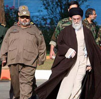 Firouzabadi (left) and Khamenei Firouzabadi (left) and Khamenei