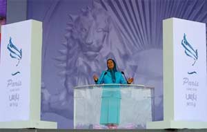 Iranians applaud Maryam Rajavi, National Council of Resistance of Iran at a rally in Taverny Iranians applaud Maryam Rajavi, National Council of Resistance of Iran at a rally in Taverny