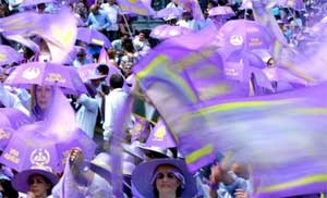 Iranians applaud Maryam Rajavi, National Council of Resistance of Iran at a rally in Taverny Iranians applaud Maryam Rajavi, National Council of Resistance of Iran at a rally in Taverny