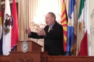 Rep. Steve Stockman spoke to a crowd of Iranian Americans in support of a democratic Iran