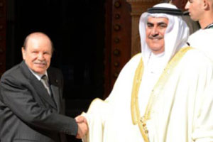 President Bouteflika receivng Shaikh Khalid in Algiers